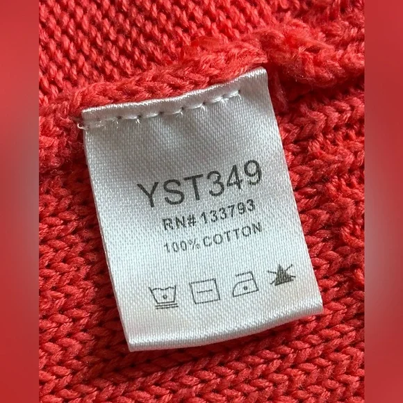 POL Never Let You Go Sweater Coral Pink Dolman Balloon Sleeve Raw Edge - Picture 8 of 8